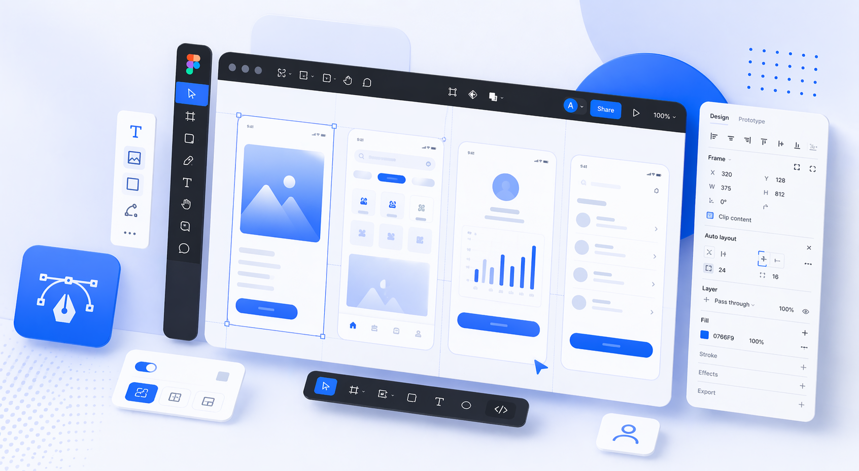 UI UX design interface illustration